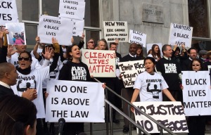 Public Defenders Hold Demonstration to Call for Racial Equality in Judicial System